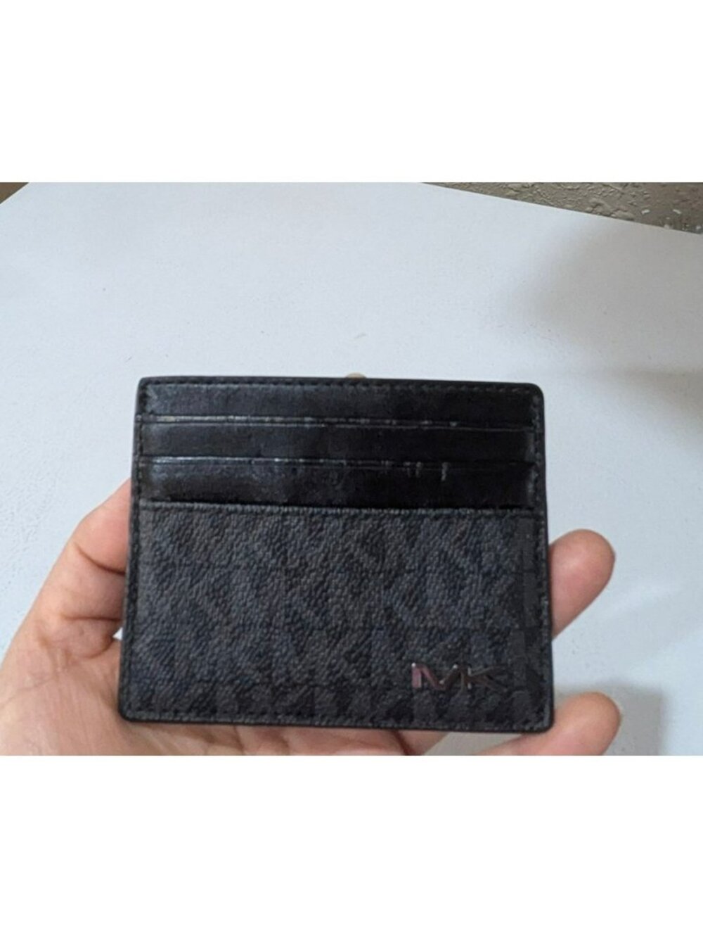 Michael Kors Black Logo Cardholder Card Case Small Wallet